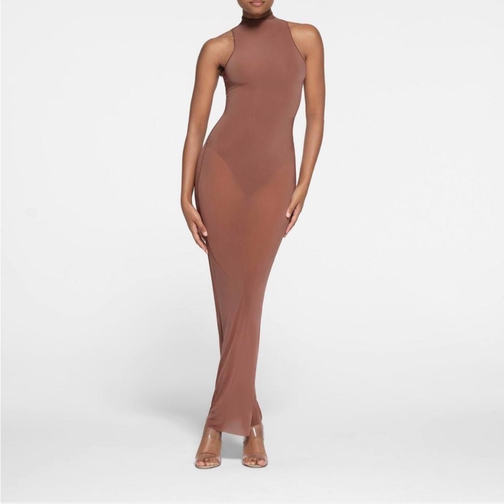 SKIMS Milky Sheer High Neck Dress